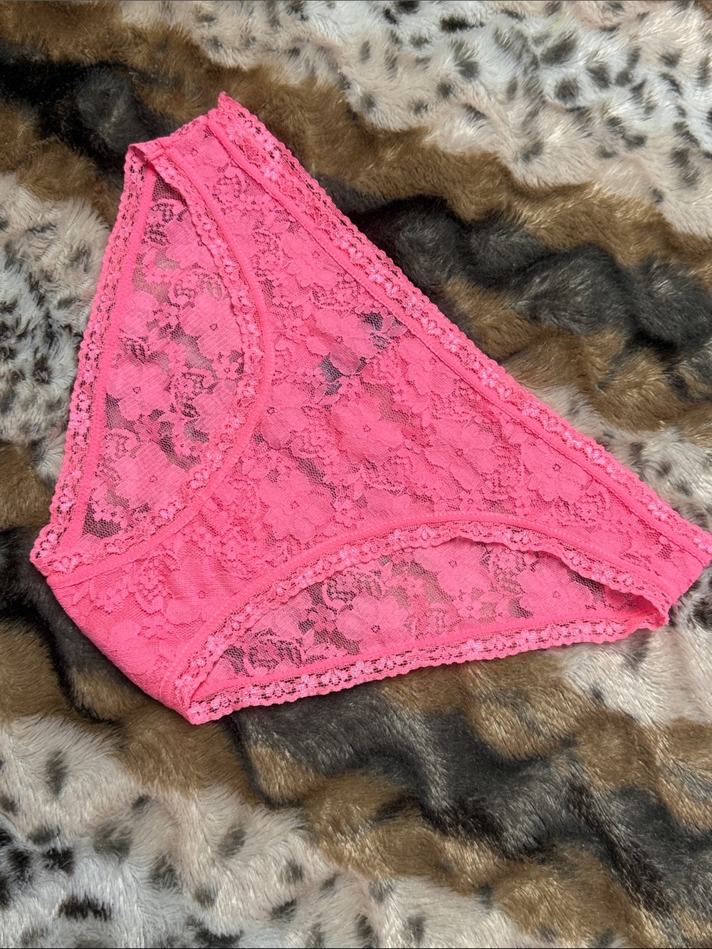 XOXO Hot Pink Lace Bikini Brief Panties NEW